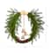 24" Holiday Christmas Pine And Hanging Bells Wreath
